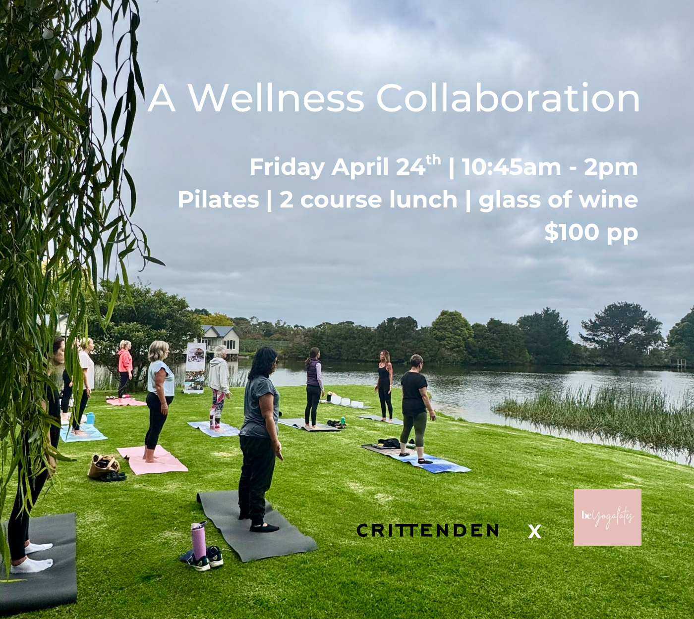 Pilates & Pinot by the Lake