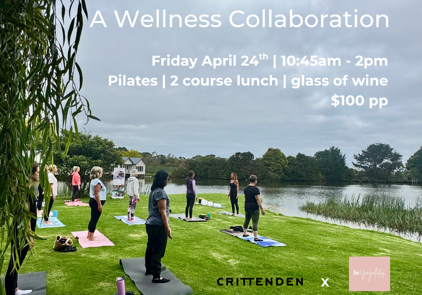 Pilates & Pinot by the Lake