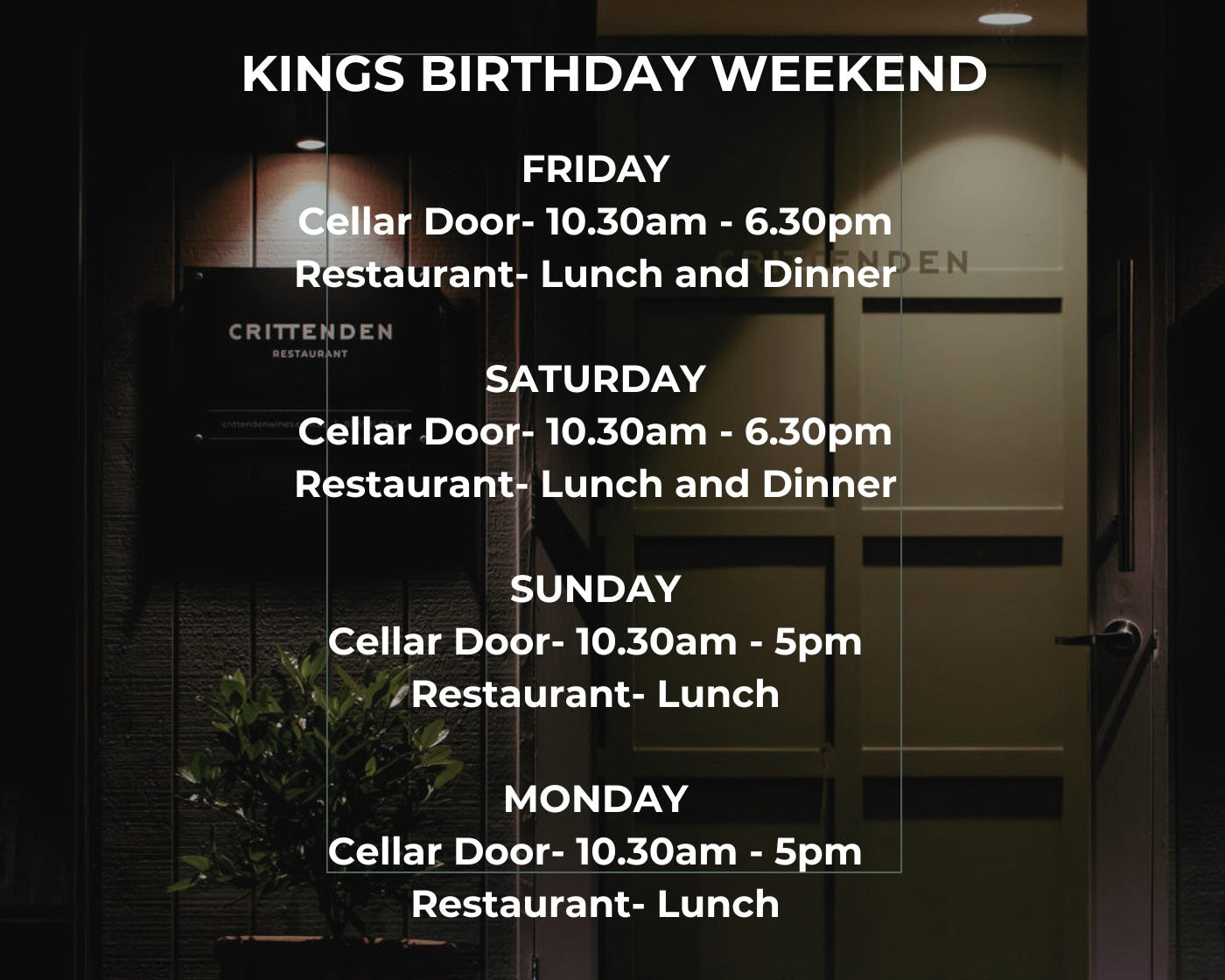 The Winter Wine Weekend