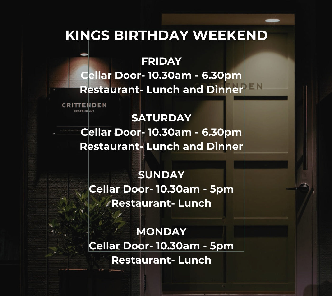 The Winter Wine Weekend