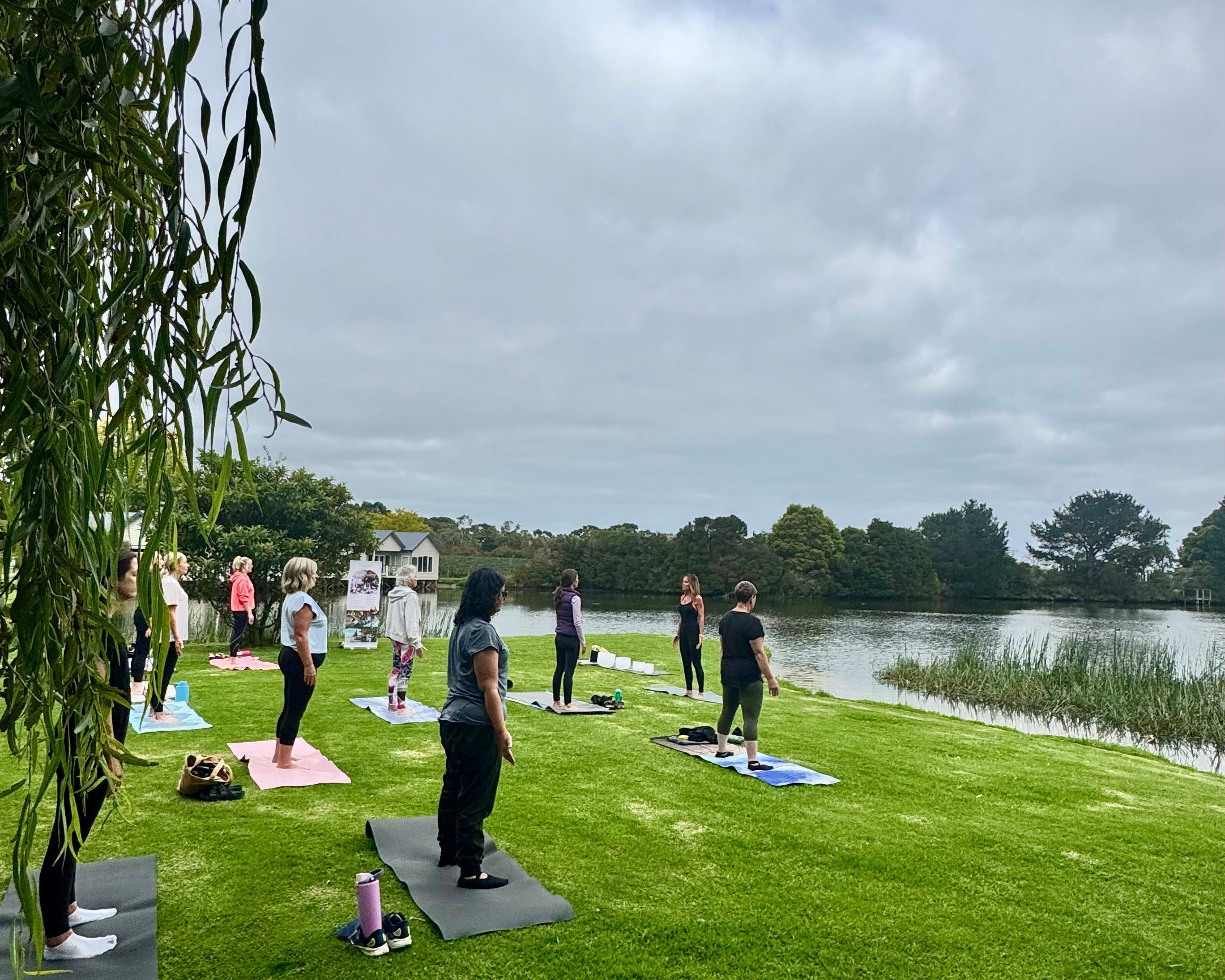 Pilates & Pinot by the Lake