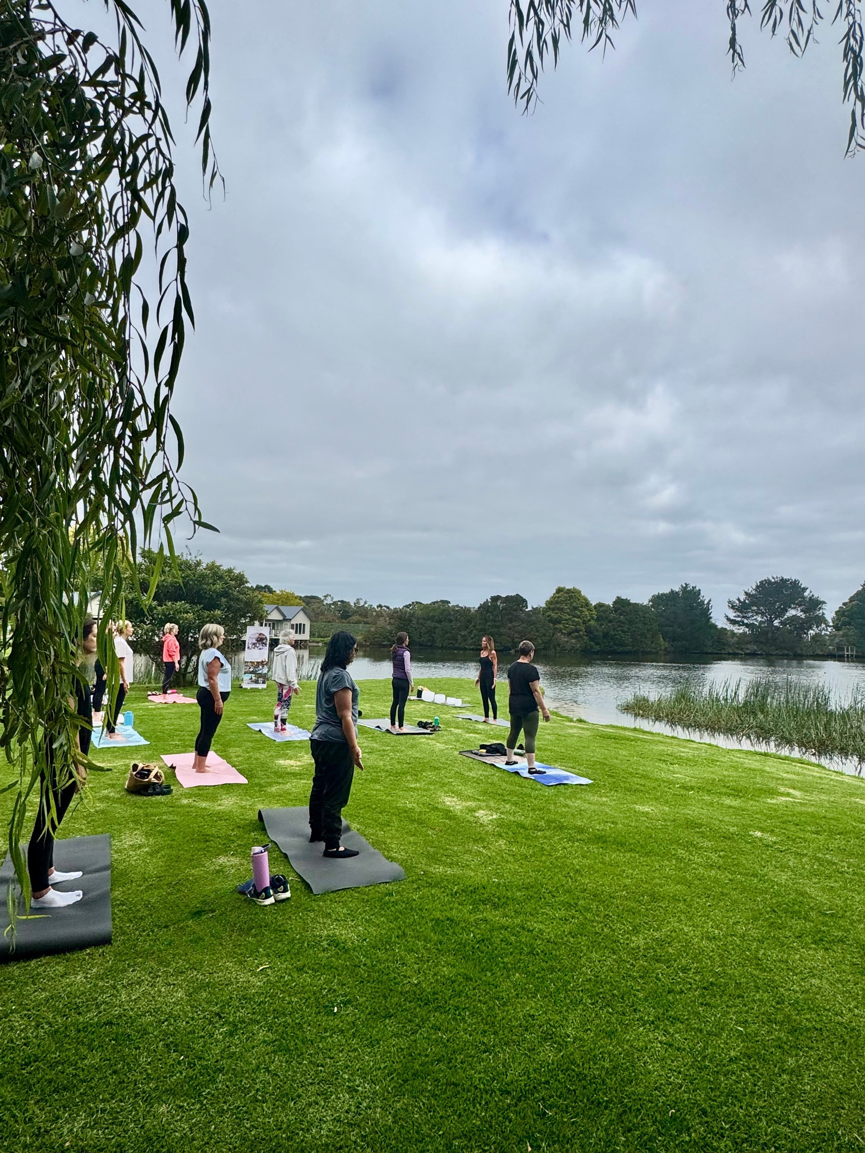 Pilates & Pinot by the Lake